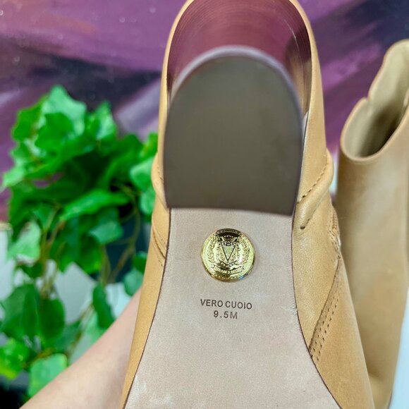 Veronica Beard Viv Booties Natural Leather Upper Ankle Heeled Buckle Boots 9.5 - Picture 15 of 16